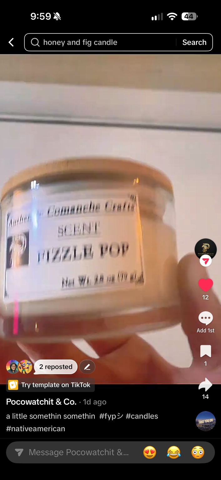A handcrafted candle